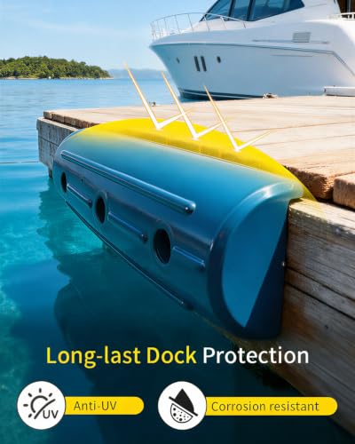 OCEANBROAD Dock Fender Bumpers, 17" Horztial Dock Bumpers for Edge Side - color: Ocean Blue, style: 2 Pack