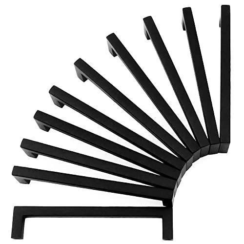 KOOFIZO 10 Pack 3-3/4 in Matte Black Cabinet Pull, Black Drawer Handle 1816 - color: Black, size: 3-3/4" CC - 10Pcs, style: Modern