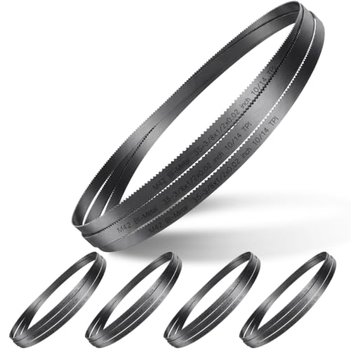 5 Pack Bi-Metal Portable Band Saw Blades, 35-3/8'', 10/14 Tpi - size: 35-3/8'', style: 10/14 TPI