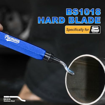 Deburring Tool, 11 High-Speed Steel Blades, 360-Degree Rotary Head