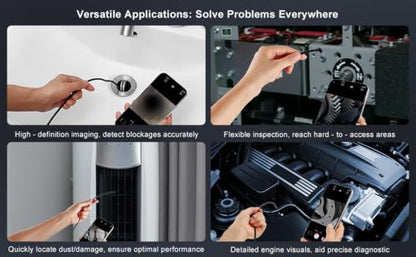 Endoscope Camera with Light, POLEDY 1920P HD Borescope Camera - style: Single camera