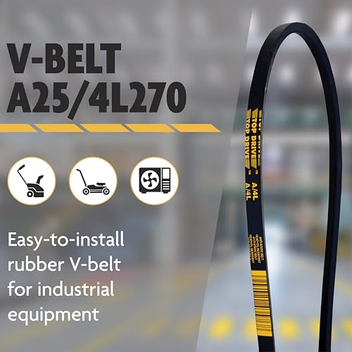 Top Drive A25/4L270, A/4L, Classic Wrapped V Belt, 1/2" x 27" - size: A25/4L270