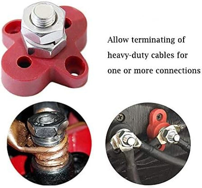 Cannonfish Bus Bar Power Distribution Block, 3/8", 48V, 2 Pack