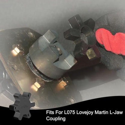 1/2" to 3/4" L075 Flexible 3-Piece L-Jaw Coupling Coupler Set & Rubber Spider for Log Wood Splitter Hybrid Equipment