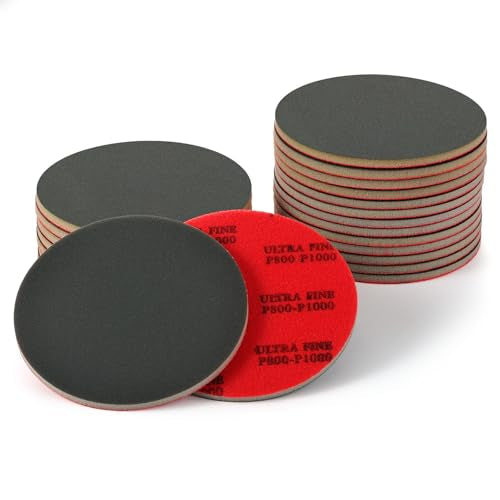 MAXMAN Foam Sanding Pads12pcs, 6" Sanding Sponge Set, 800-1000Grit for Auto - size: 6 inch, style: 800-1000 Grit
