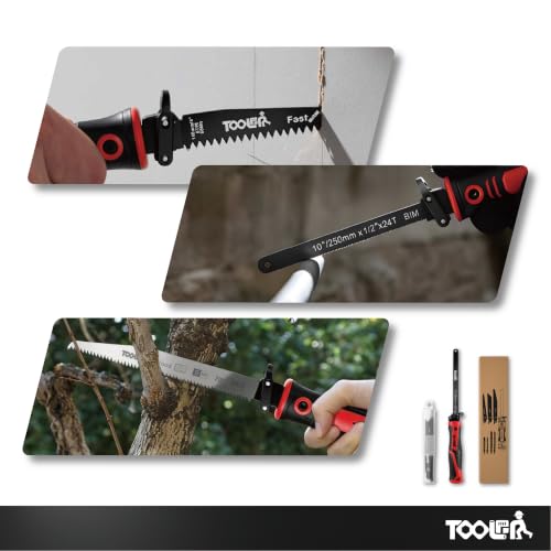 8-In-1 Multi Blades Hand Saw, Drywall, Hacksaw, Jab Saw & Wood Cutter Tool - color: 8-in-1 Red
