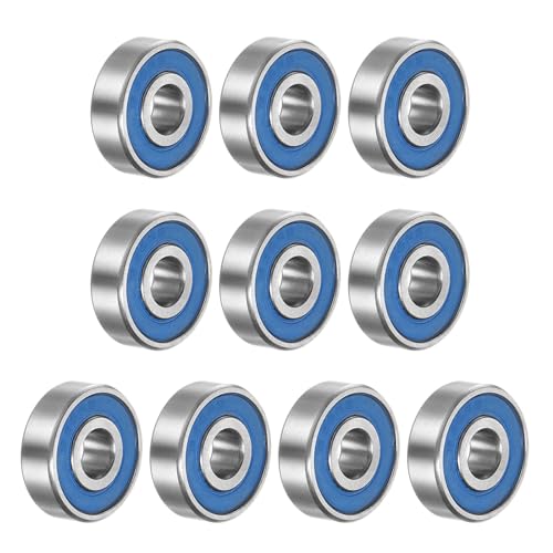 uxcell 10pcs 626-2RS Deep Groove Ball Bearings 6x19x6mm Rubber Sealed Bearings for TRX4 1/10 RC Cars Trucks, 3D Printer, P6 (ABEC 3) - color: Blue, size: 6x19x6mm
