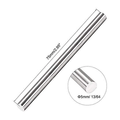 uxcell 5mm x 75mm 304 Stainless Steel Solid Round Rod for Drift Punches DIY Craft Model Plane Model Ship Model Cars - 20pcs - size: 5mm x 75mm