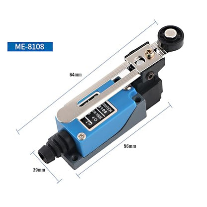 2pcs ME-8108 Limit Switch Adjustable Roller Lever Arm Momentary Limit Switch NC-NO for CNC Mill Laser Plasma 3D Printer Door Switch - color: 2pcs