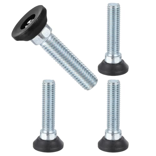 uxcell 1/2"-13 Thread Furniture Feet Levelers, 4Pcs 48mm l Adjustable Furniture Feet Screw in Threaded Leveling Leg Screw on Chair Foot Glides Leveling for Table Chair Cabinet Black - size: 1/2"-13 48mm