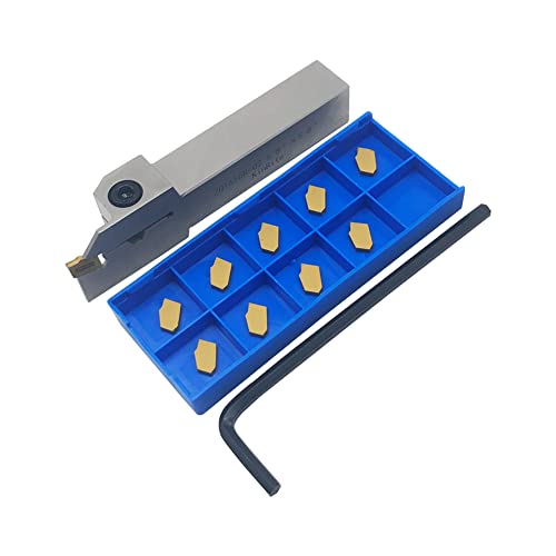 1/2" 3/8" 5/8" 3/4" Indexable Lathe Grooving Parting Holder with 10 Pieces GTN- SP200 SP300 Heavy Duty Nickel Plated ZQ Right -Hand Cut Off Tool Carbide Inserts… (5/8" ZQ1616R02 Holder + SP200) - color: 5/8" ZQ1616R02 Holder + SP200
