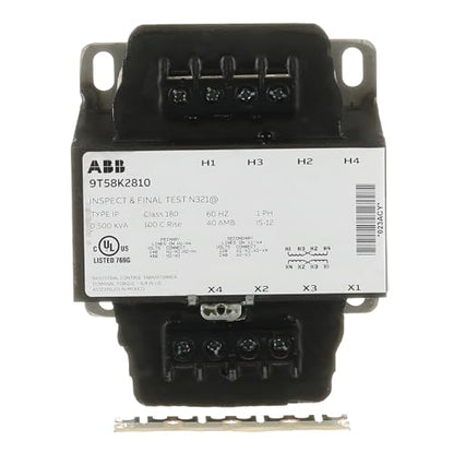 ABB 9T58K2810 • Industrial Control Transformer • 1-Phase Isolation • 0.5kVA