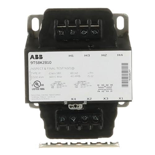 ABB 9T58K2810 • Industrial Control Transformer • 1-Phase Isolation • 0.5kVA