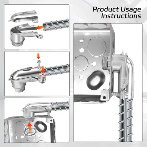 6 PCS 90° Squeeze Connectors AC/MC/Flex 3/8 90 Degree Elbow Cable Connector, Flexible Metal Conduit Fitting 3/8 Inch, Zinc Die Cast, UL Certification - size: 3/8in