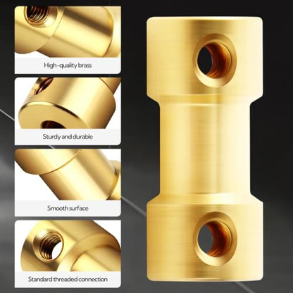 10PCS 6mm to 6mm Brass Motor Shaft Coupler - size: 6mm to 6mm