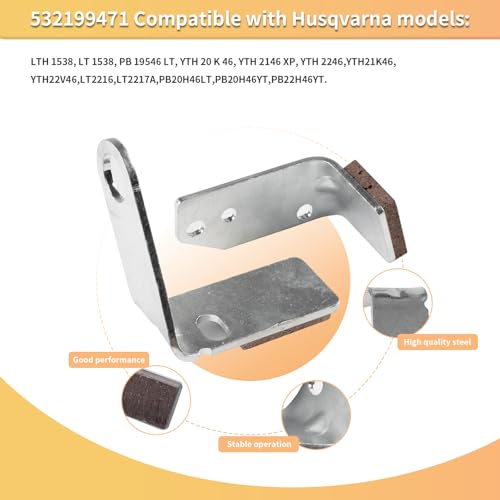 532437110 437110 Idler Pulley Arm & 532199471 & 532199478 Brake Arm LH/RH Kit - Compatible with Husqvarna/Craftsman Lawn Tractors, with 532199092 Spacer, Fits 917288663,250180, LTH 1538, YT16542T