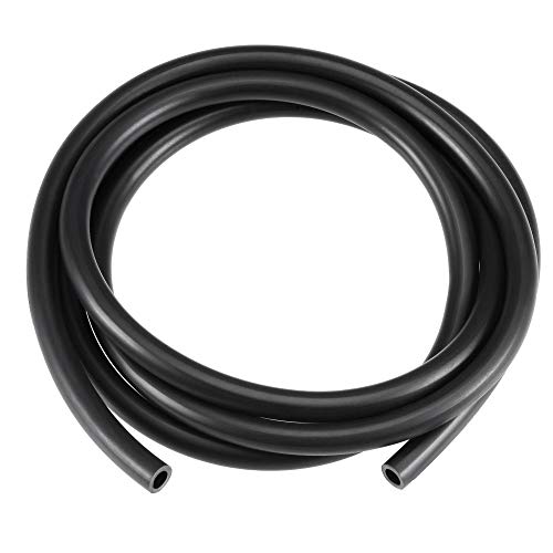 uxcell Lubricating Oil Hose, 4mm ID x 6mm(1/4") OD 3.3ft Rubber Water Hose Tubing Black - size: 4mm x 6mm