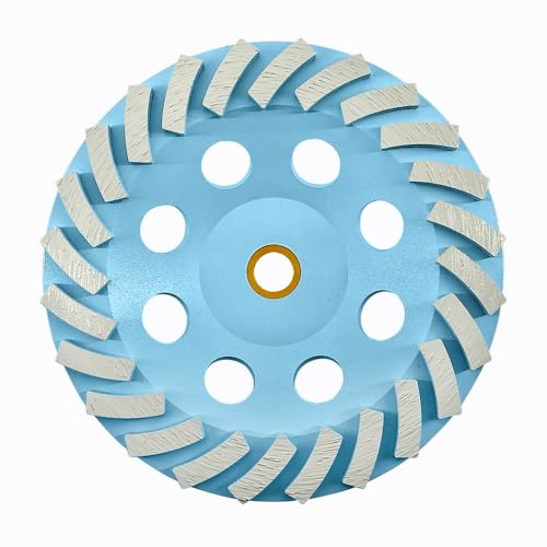 7" Concrete Grinding Wheel, 24 Turbo Segments, 7/8"-5/8" Threaded Arbor - style: 7" - 24 Segs