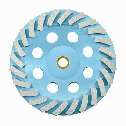 7" Concrete Grinding Wheel, 24 Turbo Segments, 7/8"-5/8" Threaded Arbor - style: 7" - 24 Segs