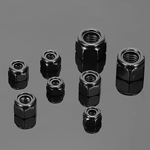 5/16-18 Nylon Insert Hex Lock Nuts 100Pcs 304 Stainless Steel Locknuts, Hex Drive, Bright Finish, Black Oxide by SG TZH - size: 5/16-18