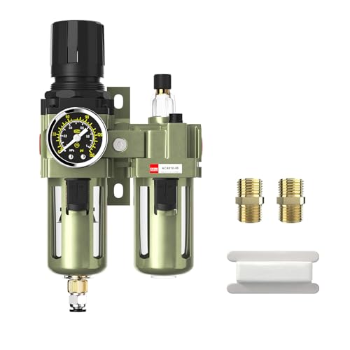 NPT 3/4" Air Compressor Water Separator Filter Pressure Regulator - color: Semi-auto Drain Kit, size: 3/4"NPT