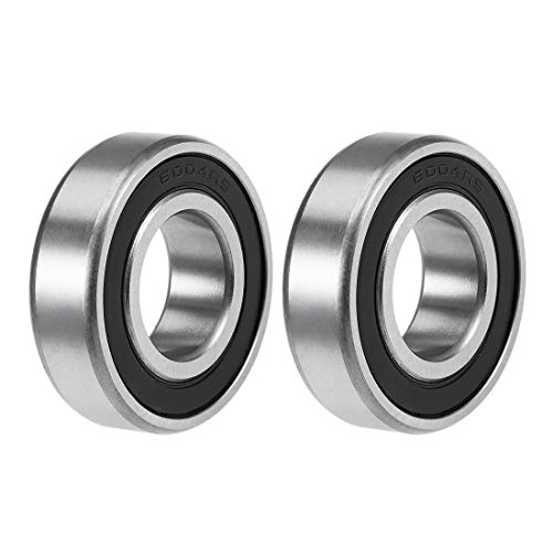 uxcell 6004-2RS Deep Groove Ball Bearings 20mm x 42mm x 12mm Double Sealed Chrome Steel Z2 2pcs - size: 20x42x12mm