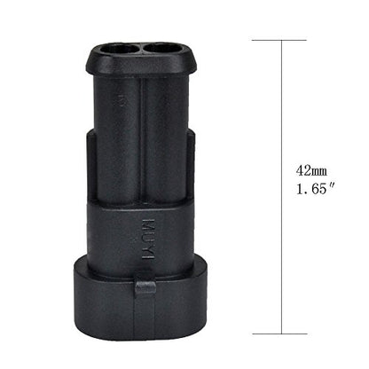 MUYI 10 Kits 2 Pin Way Electrical Connectors for 20-16 AWG Wire Cable 10A - style: 2pin connector(10 sets)