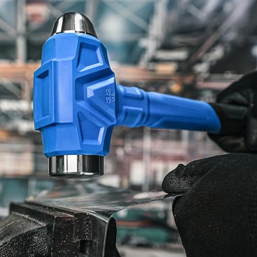 Real Steel 16 Oz Ball Peen Dead Blow Hammer, Anti-Vibration Heavy Duty Hammer for Metal Working - size: 16 Oz
