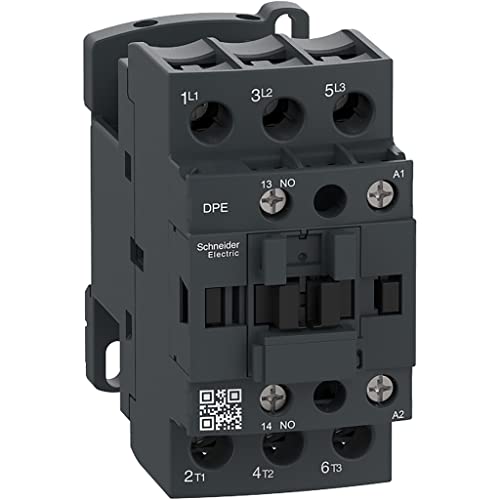 Schneider Electric - Easy TeSys DPE IEC Contactor - Non Reversing Contactors for Resistive Load and Motor Control Applications up to 38A/690V AC,20HP at 480V AC,3 Poles (3NO),120V 50/60Hz Coil,DPE38G7 - size: 20HP 460V