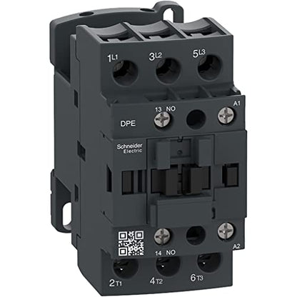 Schneider Electric - Easy TeSys DPE IEC Contactor - Non Reversing Contactors for Resistive Load and Motor Control Applications up to 38A/690V AC,20HP at 480V AC,3 Poles (3NO),120V 50/60Hz Coil,DPE38G7 - size: 20HP 460V