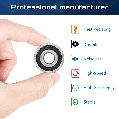 ID 1/2" x OD 1-1/8" Flanged Ball Bearings 10PCs for Lawn Mower, Wheelbarrows, Carts & Hand Trucks Wheel Hub, Alternative to MTD,12118 ＆ Rotary 324 Etc. Double Seal Deep Groove Ball Bearings - size: ID 1/2" x OD 1-1/8"