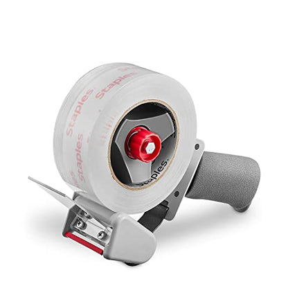 Staples Packing Tape Dispenser, Gray, Handheld, 3 Inch Wide - style: 1 Pack