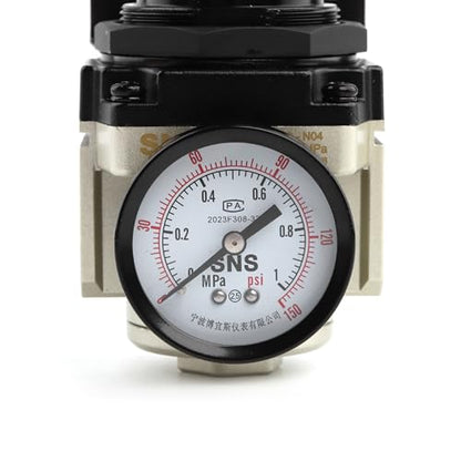 SNS AR4000-N04 Female Thread 1/2 NPT Air Pressure Regulator 0-150 PSI Adjustable,Bracket,Gauge - color: AR, size: 4000-N04