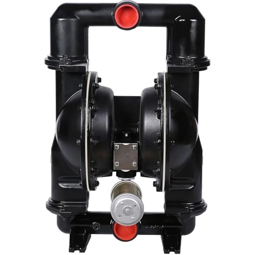 Air Operated Double Diaphragm Pump 2" inch Inlet/Outlet transportation of waste oil, gear lubricants, sewage DN50 172GPM Dual Diaphram Santoprene by Aluminum alloy 120PSI - size: DN50