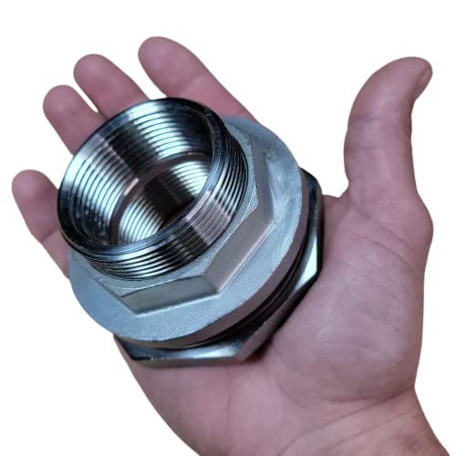 MiniBrew 1.5 NPT EZ Seal Weldless Bulkhead with EPDM Gaskets for Homebrewing (1 Pack) - Heavy Duty - size: 1.5"-Heavy Duty - EPDM, style: Pack of 1