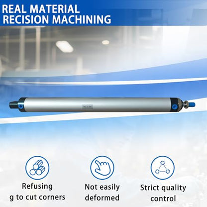 CG WEITENG Pneumatic Mini Pneumatic Cylinder MAL Single Rod Aluminum Double Acting Pneumatic Cylinder 32mm Bore 300mm Stroke(MAL32x300) - color: MAL-32 mm, size: 300 mm