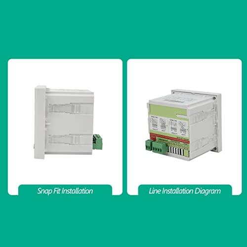 3 Phase Voltage Meter AC 450V, DTM-AV96 Digital Voltmeter 1 LED Display Panel Programmable Voltage Current Frequency Tester