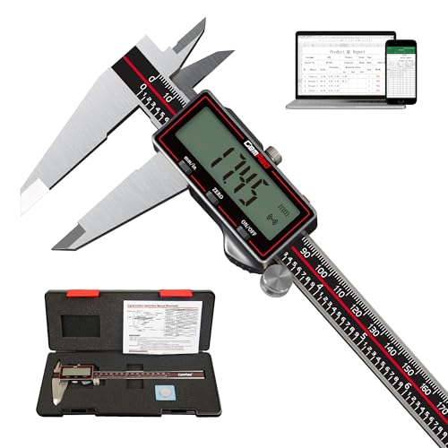 GemRed Wireless Digital Caliper 8 Inch with Data Output, Auto Off
