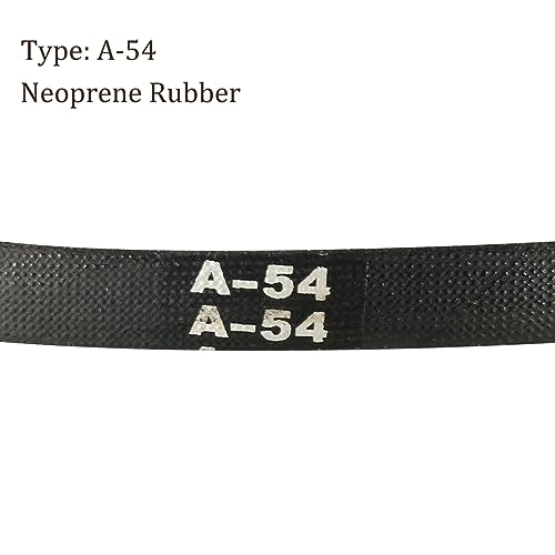 A-54 Drive V-Belt - [54-inch Inside Circumference] A-Section Rubber Drive Belt Wrapped for Transmission Use - size: A-54