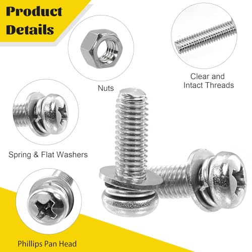 812pcs M2 M2.5 M3 M4 M5 Phillip Pan Head Machine Screw Assortment Kit - size: SS M2M2.5M3M4M5 812pcs