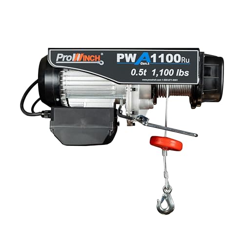 Prowinch Electric Hoist, 110V, 1100lbs Lifting Capacity, 38ft Lifting Height, Wireless Remote Control, Upper & Lower Limit Switches for Home Improvement, Warehouse Clearance, Garage Hoist System - size: 1100 lb Wireless Remote