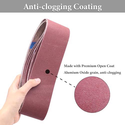 3x24 Inch Sanding Belts 120 Grit, 24 Pack - color: 120 Grit, size: 3x24in