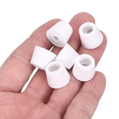 uxcell 8Pcs Rubber Bumper Feet, 0.47" H x0.63 W Round Pads with Stainless Steel Washer and Screws for Furniture, Appliances, Electronics - size: 0.47" H x0.63" W