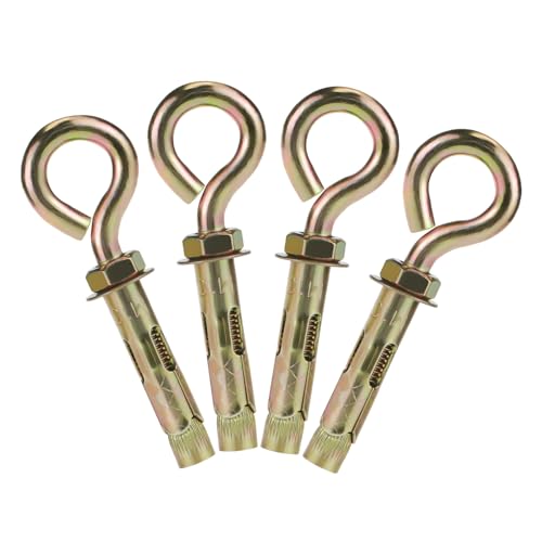 Concrete Anchor Eye Bolt,25/64" x 3-1/2" eyebolts Anchor for Brick - size: 25/64" x 3-1/2"