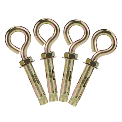 Concrete Anchor Eye Bolt,25/64" x 3-1/2" eyebolts Anchor for Brick - size: 25/64" x 3-1/2"