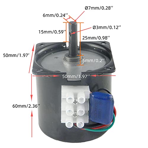 CHANCS 60KTYZ 110V 25-30RPM Metal Geared for Rotisserie Turntable with Gear Reduction Motor Holder Bracket and Power Cord Switch Plug - size: 25/30r/min+ Bracket+Power cable