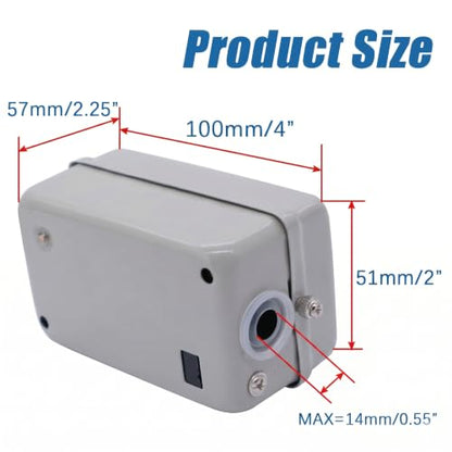 AC 220V/380V Push Button Switch, 3 Phase Self-Locking Motor Start Stop Switch, 10A ON/Off Electric Motor Control Station for Mechanical Equipment Industrial Machinery BS230B