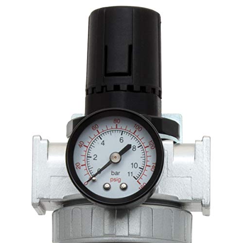 Rockwood 3/8 in. Npt Air Filter Regulators Pressure Regulator With Condensate Discharge Filter And Pressure Gauge Connections