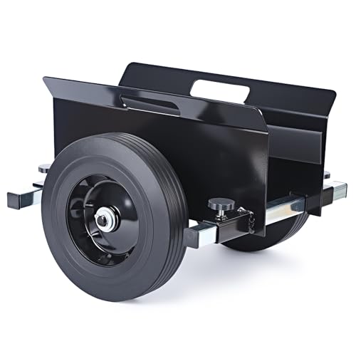 Heavy Duty Panel Dolly,10" Rubber Wheels Adjustable Drywall Cart - color: Black