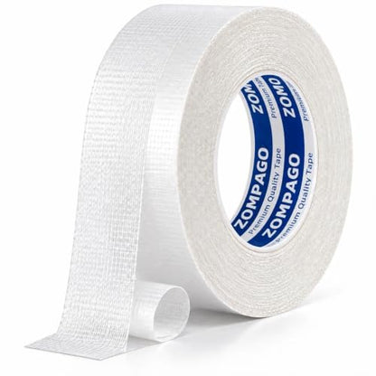 ZOMPAGO Clear Grid Mesh Heavy Duty Double-Sided Mounting Tape,1.18inx66FT - size: 1.18inx66ft（white）